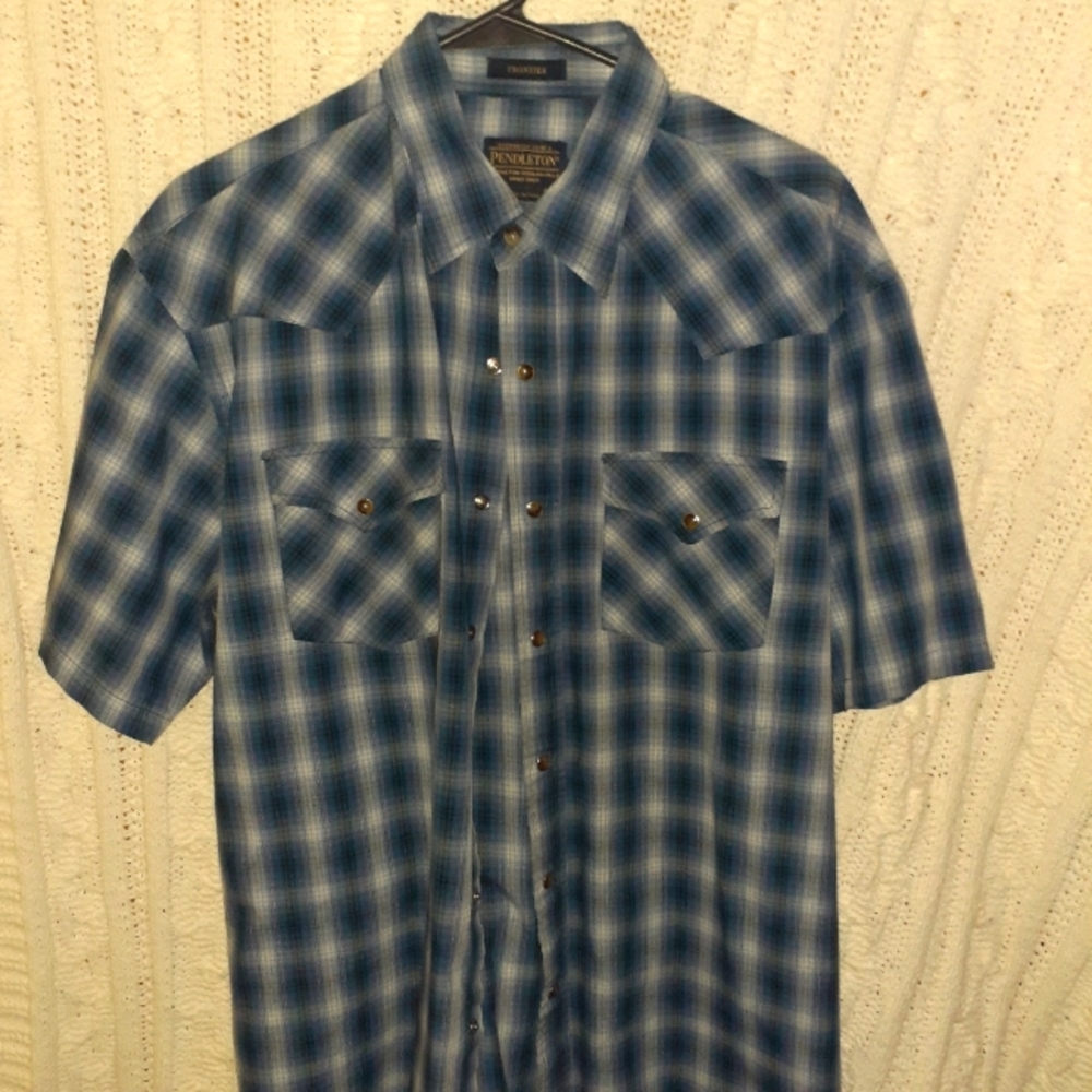 Large Pendleton Snap Button Down - image 1